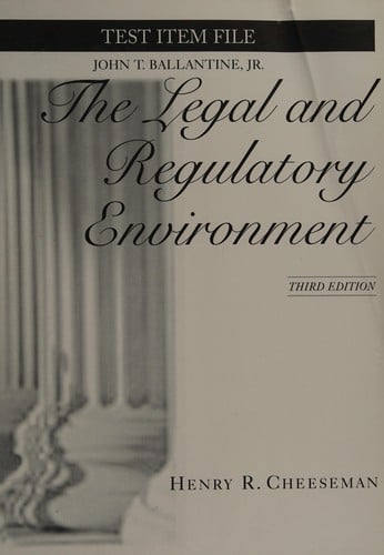 The legal and regulatory environment
