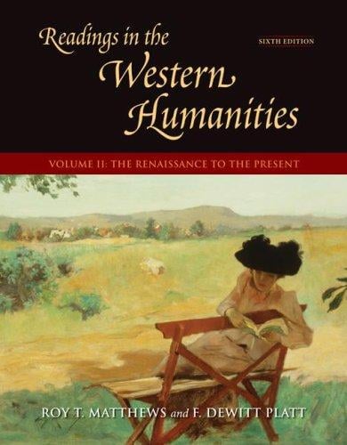 Readings in the Western Humanities, Volume 2