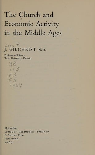 The Church and economic activity in the Middle Ages