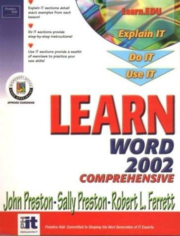 Learn Word 2002, comprehensive