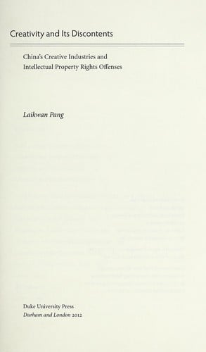 Creativity and its discontents