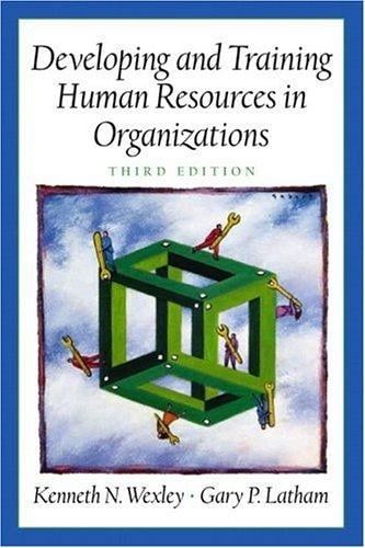 Developing and Training Human Resources in Organizations