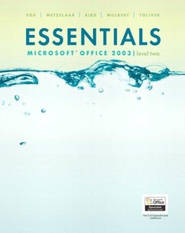 Essentials Microsoft Office 2003