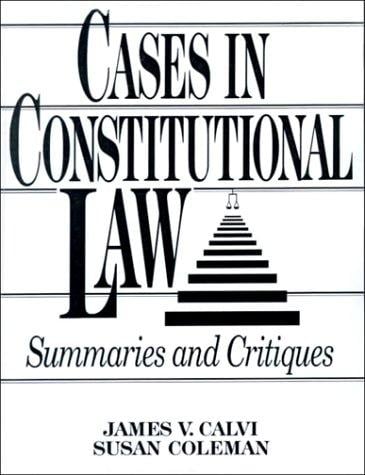Cases in constitutional law