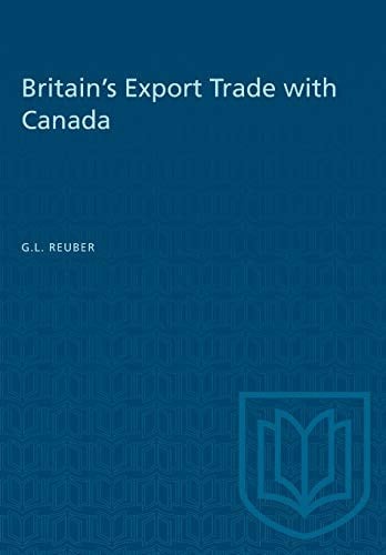 Britain's export trade with Canada