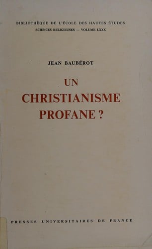 Un christianisme profane?