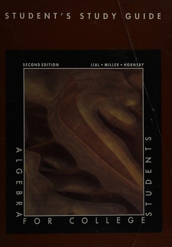 Student's Study Guide: Algebra for College Students, Second Edition [Sg
