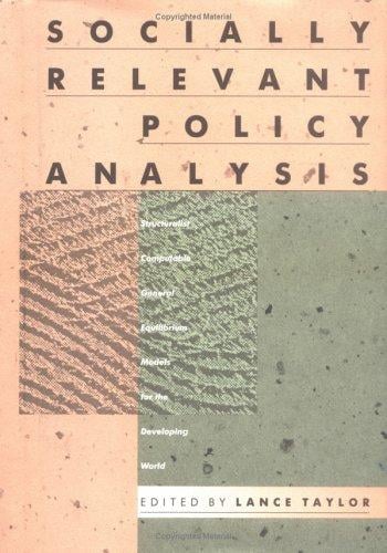 Socially relevant policy analysis
