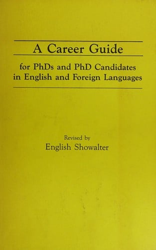 A Career guide for PhDs and PhD candidates in English and foreign languages