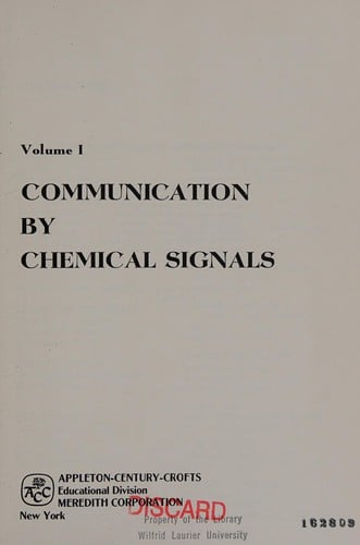 Communication by chemical signals