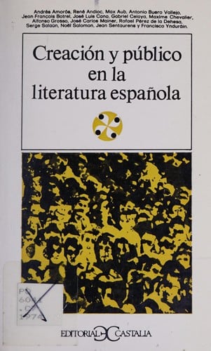 Creación y público en la literatura española