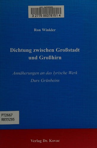 Dichtung zwischen Grossstadt und Grosshirn