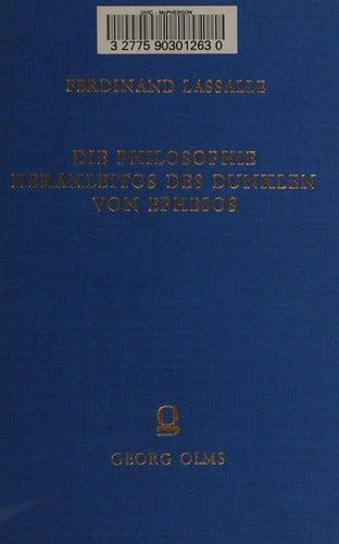 Die philosophie Herakleitos des Dunklen von Ephesos