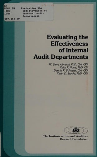 Evaluating the effectiveness of internal audit departments
