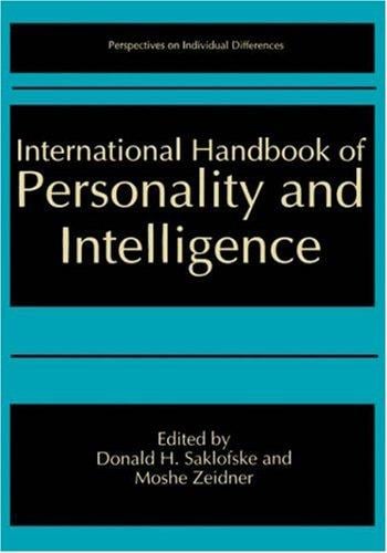 International handbook of personality and intelligence