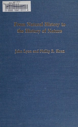 From Natural History to the History of Nature