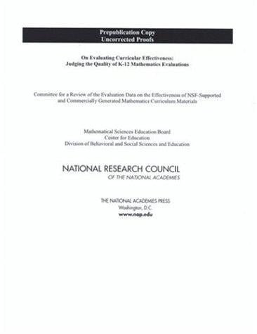 On evaluating curricular effectiveness