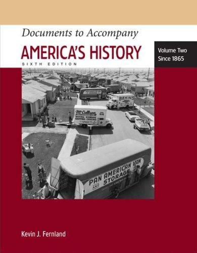 Documents to Accompany America's History, Volume Two