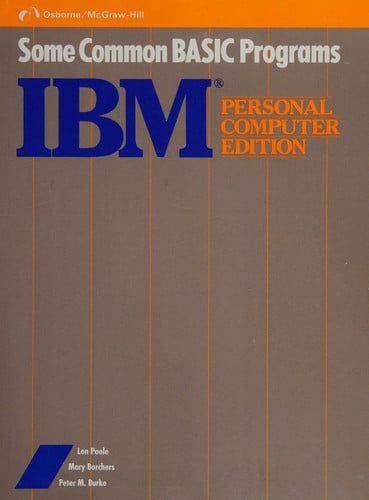 Some common BASIC programs, IBM Personal Computer edition