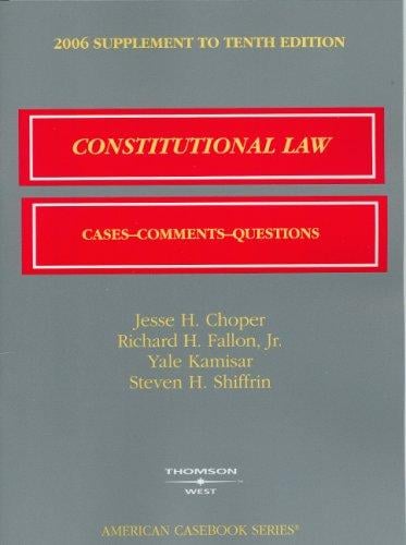 Constitutional Law 2006 Supplement