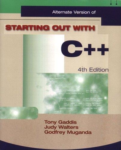 Starting Out with C++ Alternate Package