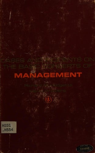 Cases and incidents on the basic concepts of management