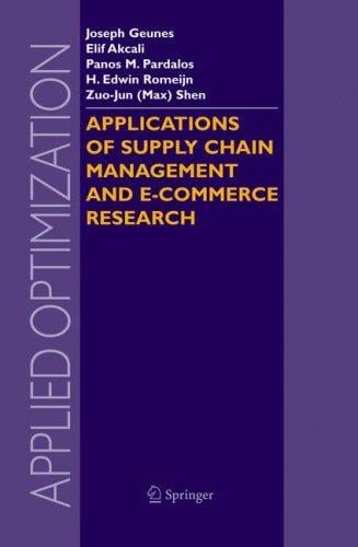Applications of supply chain management and E-commerce research