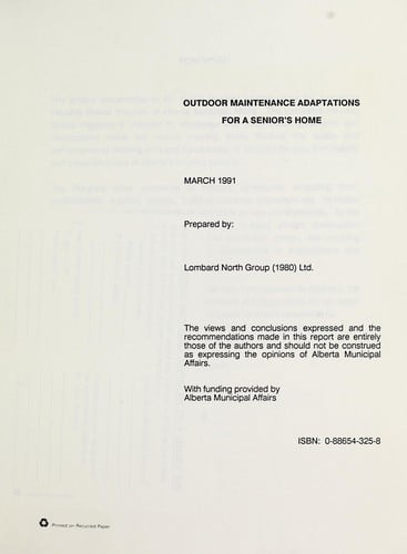 Outdoor maintenance adaptations for a senior's home