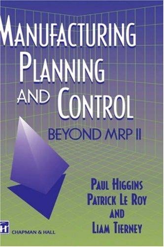 Manufacturing planning and control