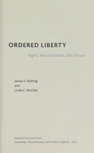 Ordered liberty