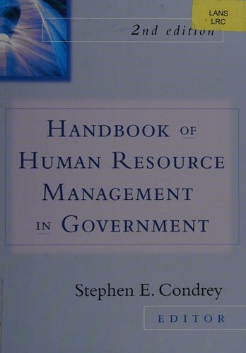 Handbook of human resource management in government