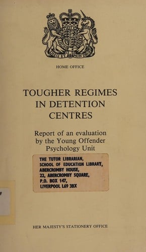 Tougher regimes in detention centres