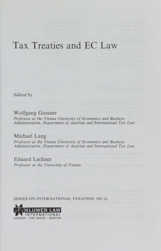 Tax treaties and EC law