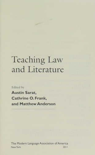 Teaching law and literature