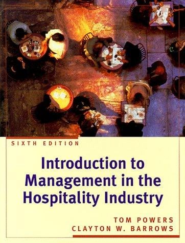 Introduction to management in the hospitality industry