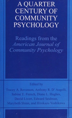 A quarter century of community psychology