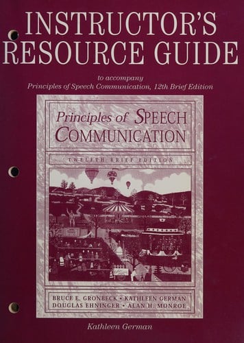 Instructor's resource package to accompany Principles of speech communication