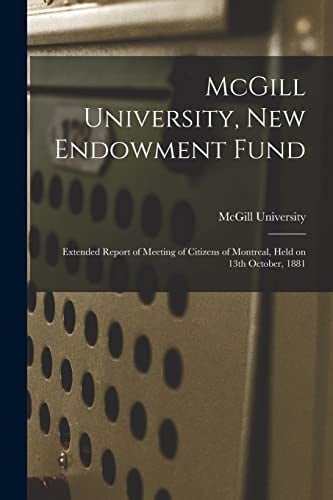 McGill University, new endowment fund