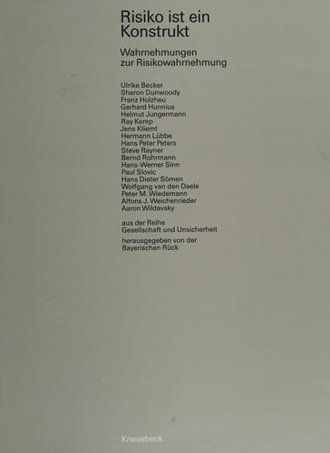 Risiko ist ein Konstrukt