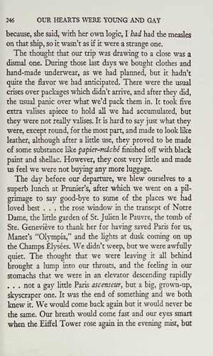 Our hearts were young and gay