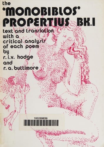 The ' Monobiblios' [i.e. Monobiblos] of Propertius