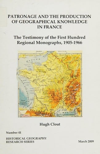 Patronage and the production of geographical knowledge in France