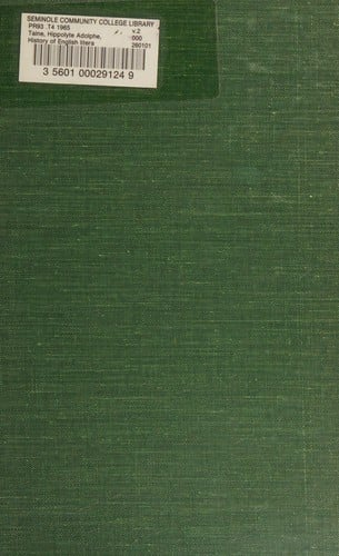 History of English Literature, Volume 2 (volume 2)