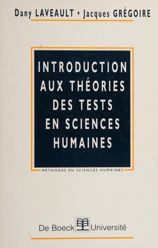 Introduction aux théories des tests en sciences humaines
