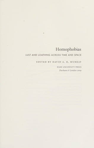 Homophobias
