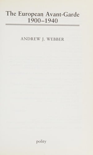 EUROPEAN AVANT-GARDE, 1900-1940