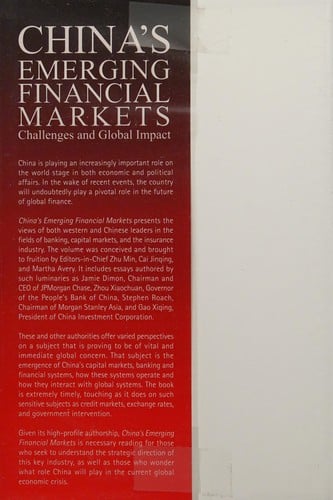 China's emerging financial markets
