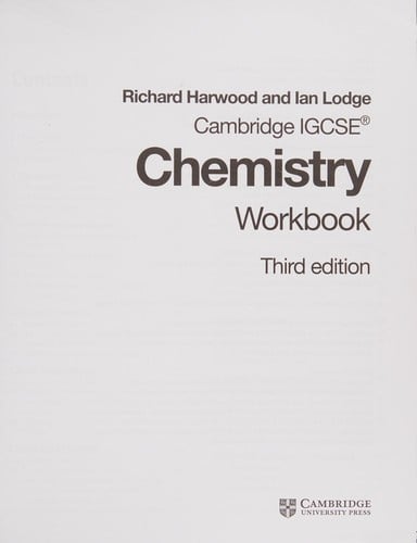Cambridge IGCSE chemistry coursebook