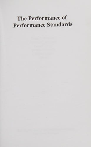 The performance of performance standards