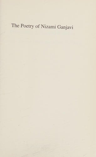 The poetry of Nizami Ganjavi